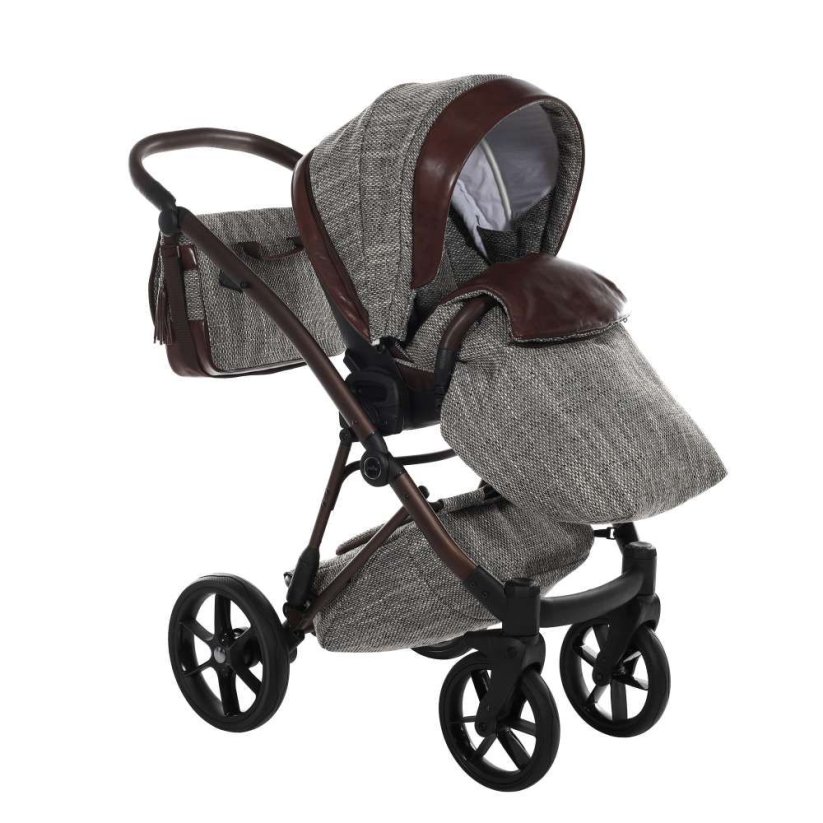 Kočárek Jasmine Camino Vintage Soft - Barva: Zlatá, Kola: Retro kola 14" 4x4, Druh kol: Nafukovací