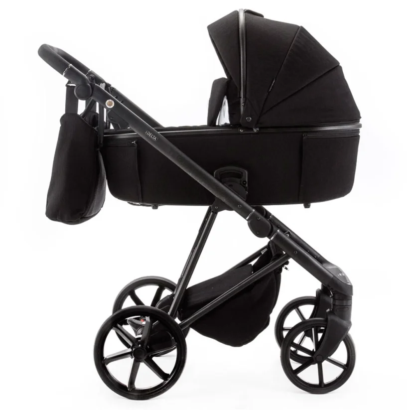 Kočárek Ela dvojkombinace - Barva: Šedá tmavá, Kola: Přední otočná kola (aretace), Druh kol: Gelová