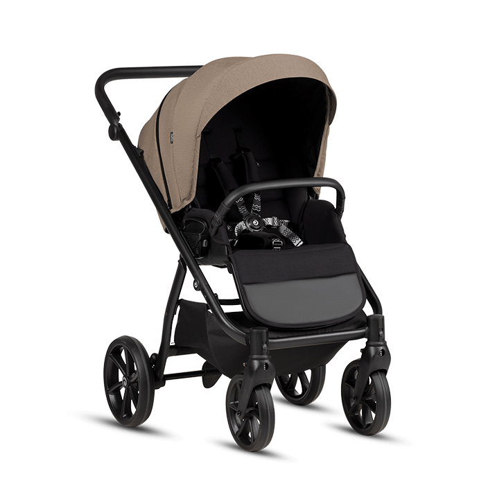 Kočárek Tutis Leo 3+ 2026 - Barva: Černá+zlatá, Kola: Přední otočná kola (aretace), Druh kol: Gelová