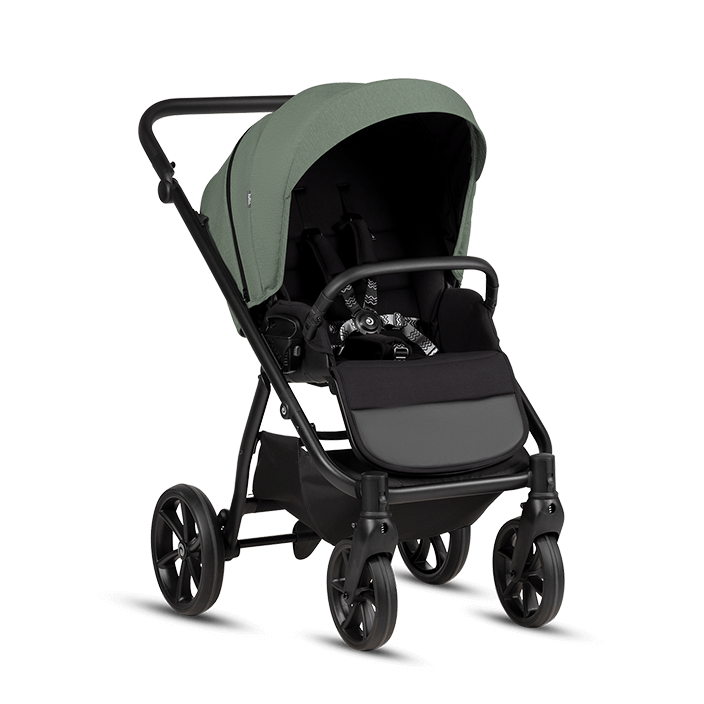 Kočárek Tutis Leo 3+ 2026 - Barva: Černá+zlatá, Kola: Přední otočná kola (aretace), Druh kol: Gelová