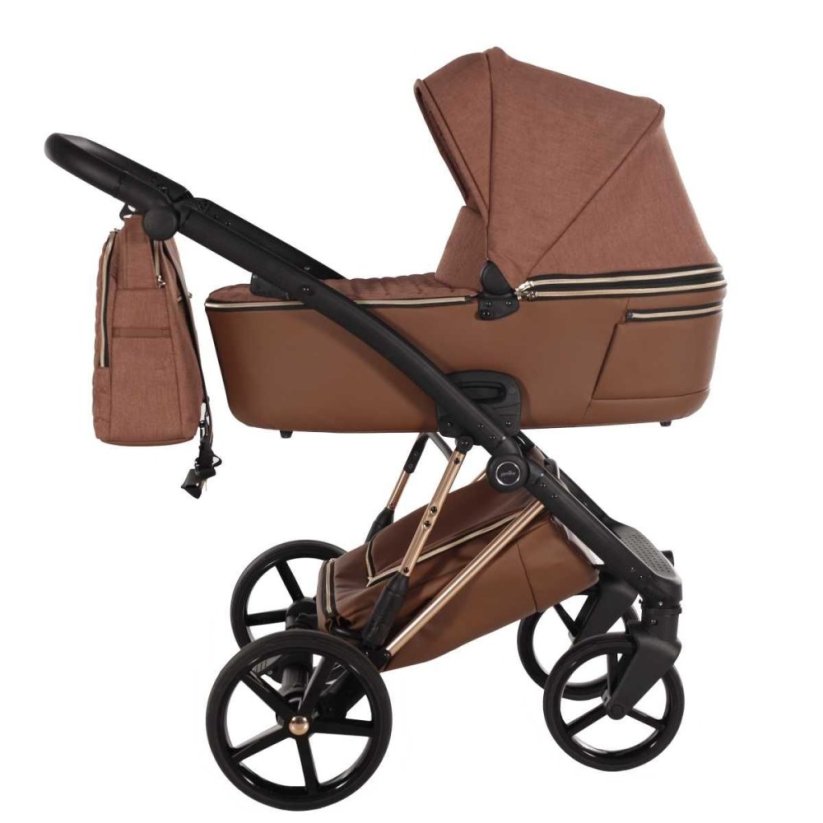 Kočárek Jasmine Camino - Barva: Šedá světlá, Kola: Přední otočná kola (aretace), Druh kol: Gelová