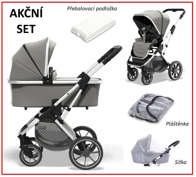 Akční set Kočárek Moon Rocca Basic - shadow