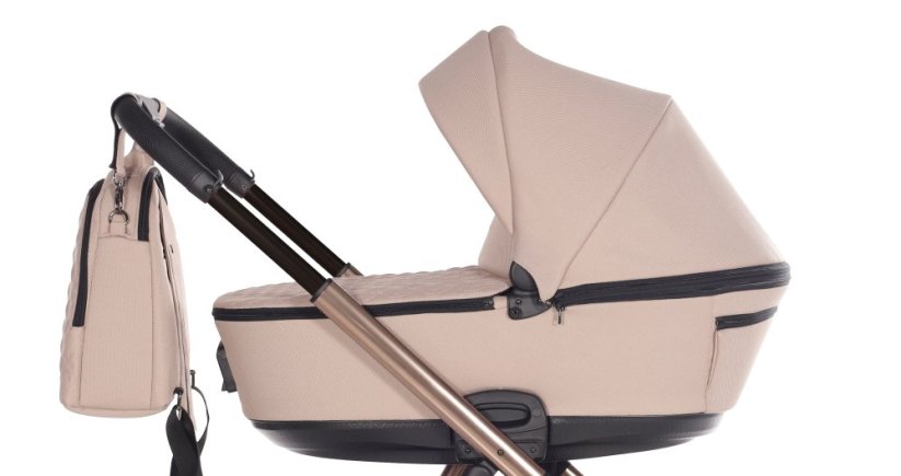 Houpací Kočárek Elegant V3 kombinovaný - Barva: Černá, Kola: Retro kola 14" 4x4, Druh kol: Nafukovací