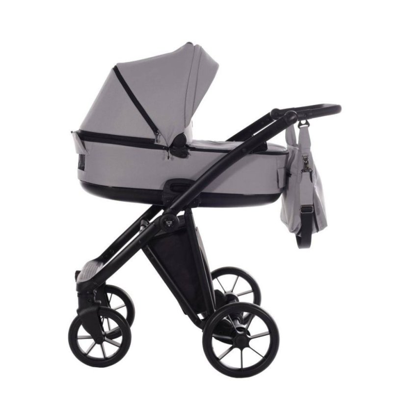 Kombinovaný kočárek ART 2026 dvojkombinace - Barva: Šedá světlá, Kola: Přední otočná kola (aretace), Druh kol: Gelová