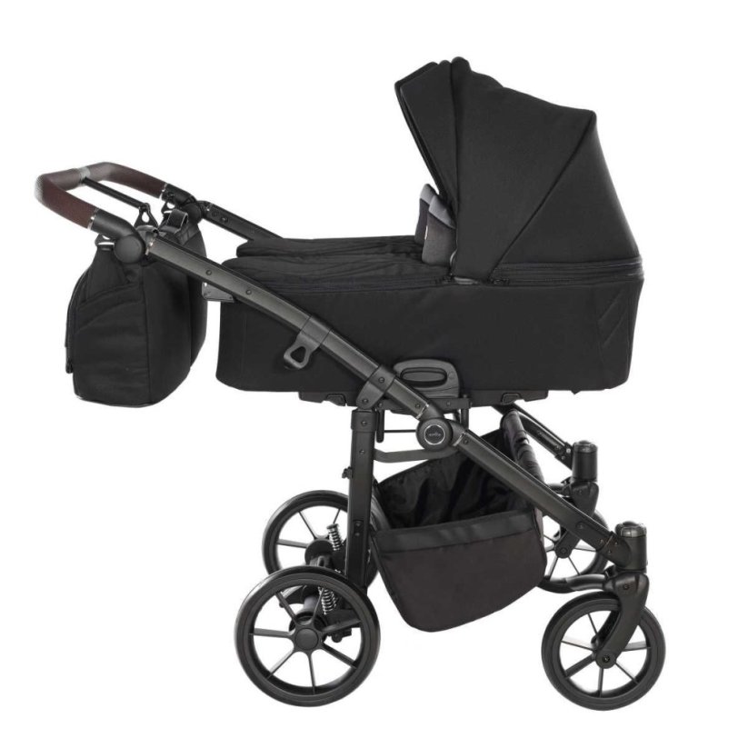 Kočárek pro dvojčata vedle sebe Jasmine Duo Life - Barva: Černá