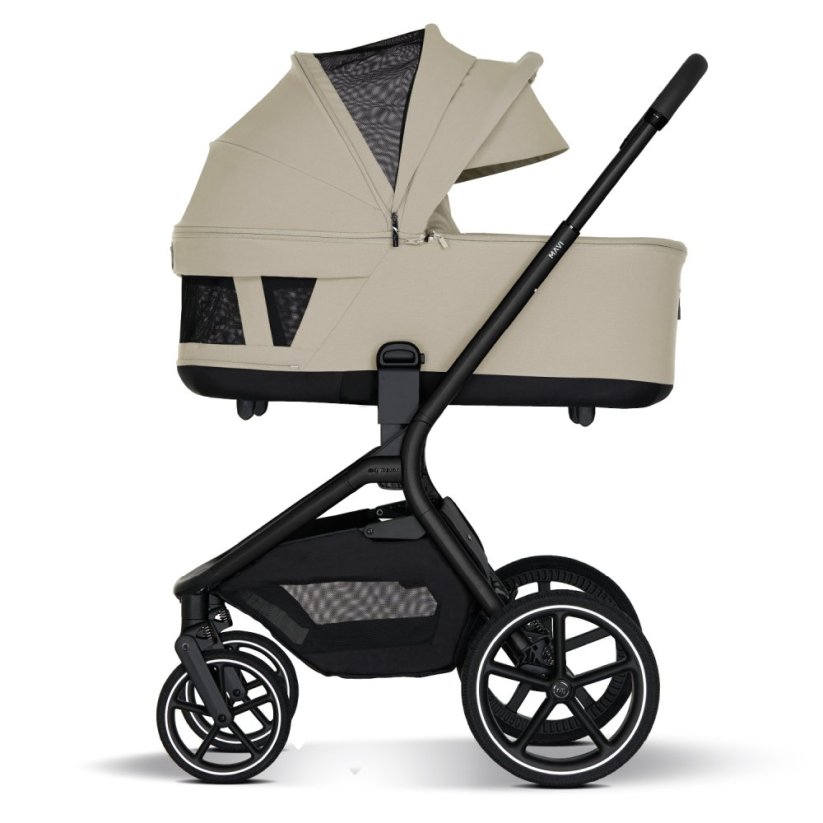 Kombinovaný kočárek My Junior MAVI - Barva: Béžová, Kola: Přední otočná kola (aretace), Druh kol: Gelová, Skladnost: Složení jednou rukou