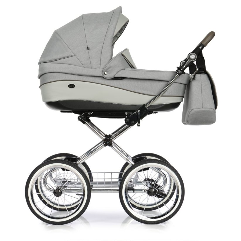 Kočárek Roan Emma Retro - Barva: Krémová, Kola: Retro kola 14" 4x4, Druh kol: Nafukovací
