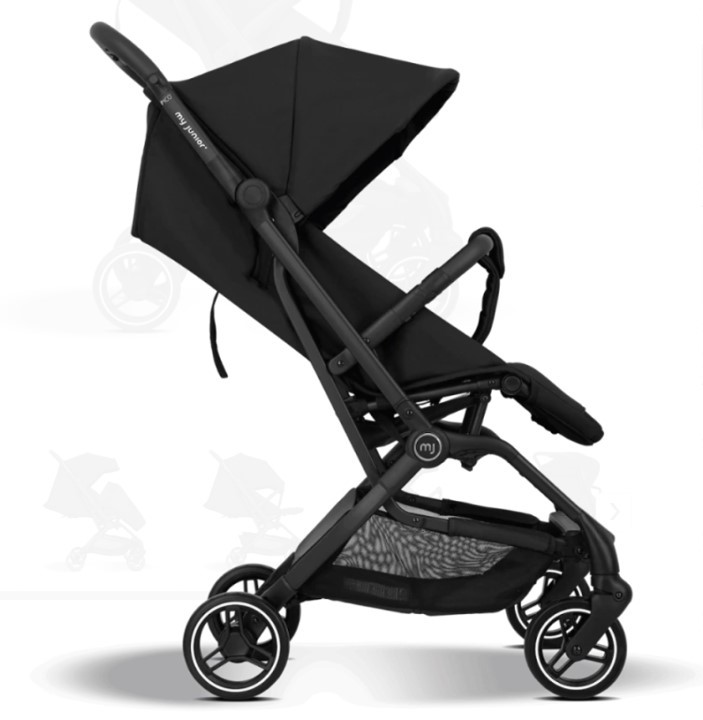 Kočárek My Junior PICO3 2026 skladný - Barva: Černá, Kola: Přední otočná kola (aretace), Druh kol: Gelová, Skladnost: Do letadla, ECO Friendly: ECO produkt