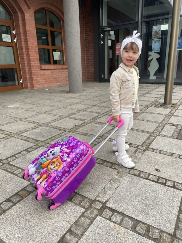 Dětské cestovní kufry Tlapková patrola MIX BAREV - Barva: Růžová