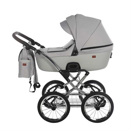 Dětský kočárek dvojkombinace Jasmine Daisy Classic - Barva: Béžová, Kola: Retro kola 14" 4x4, Druh kol: Nafukovací