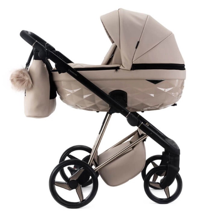 Kočárek Beli Sofie Limited - Barva: Růžová, Kola: Přední otočná kola (aretace), Druh kol: Gelová