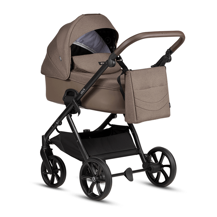 Kočárek Tutis Leo 3+ 2026 - Barva: Černá+zlatá, Kola: Přední otočná kola (aretace), Druh kol: Gelová