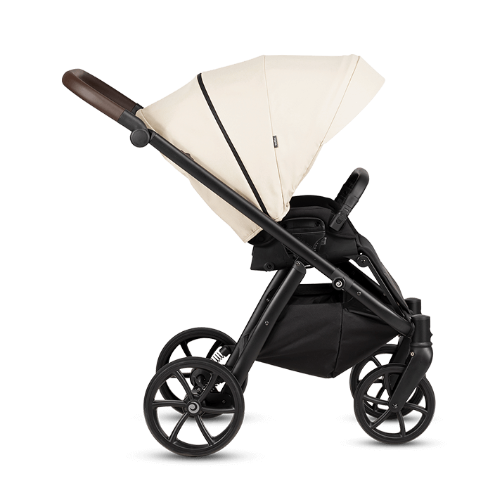 Kočárek Tutis Leo 3+ 2026 - Barva: Černá+zlatá, Kola: Přední otočná kola (aretace), Druh kol: Gelová