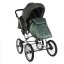 Kombinovaný kočárek Jasmine Clasic - Barva: Zelená, Kola: Retro kola 14" 4x4, Druh kol: Nafukovací