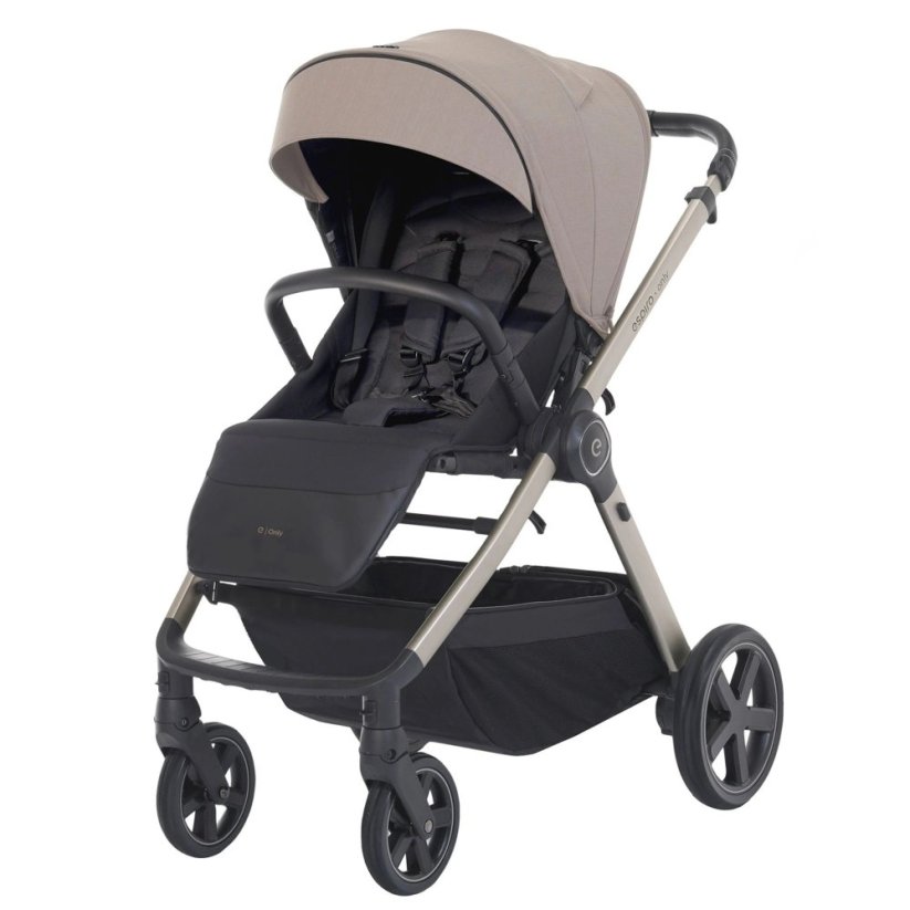 Kočárek Espiro Only 2026 NEW - Barva: Hnědá, Kola: Přední otočná kola (aretace), Druh kol: Gelová