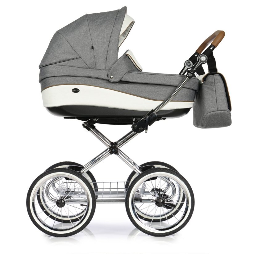 Kočárek Roan Emma Retro - Barva: Krémová, Kola: Retro kola 14" 4x4, Druh kol: Nafukovací