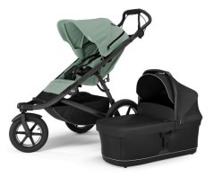SET Kočárek Thule Urban Glide 3 MIST GREEN MB + hluboká korba 2025 Black