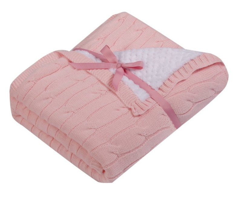 Deka elegance pletená - Barva: Krémová