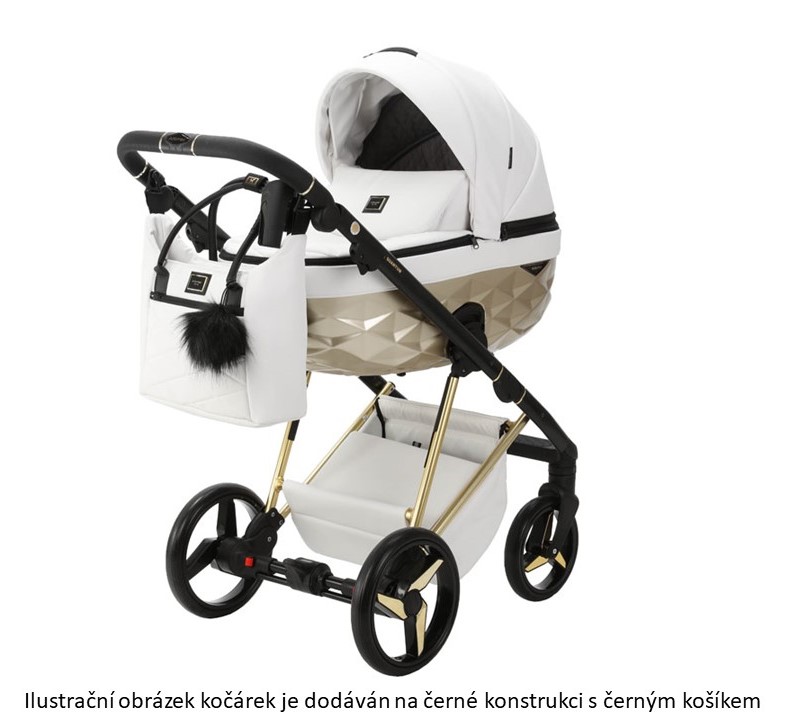 Kočárek Beli Sofie Limited - Barva: Béžová, Kola: Přední otočná kola (aretace), Druh kol: Gelová