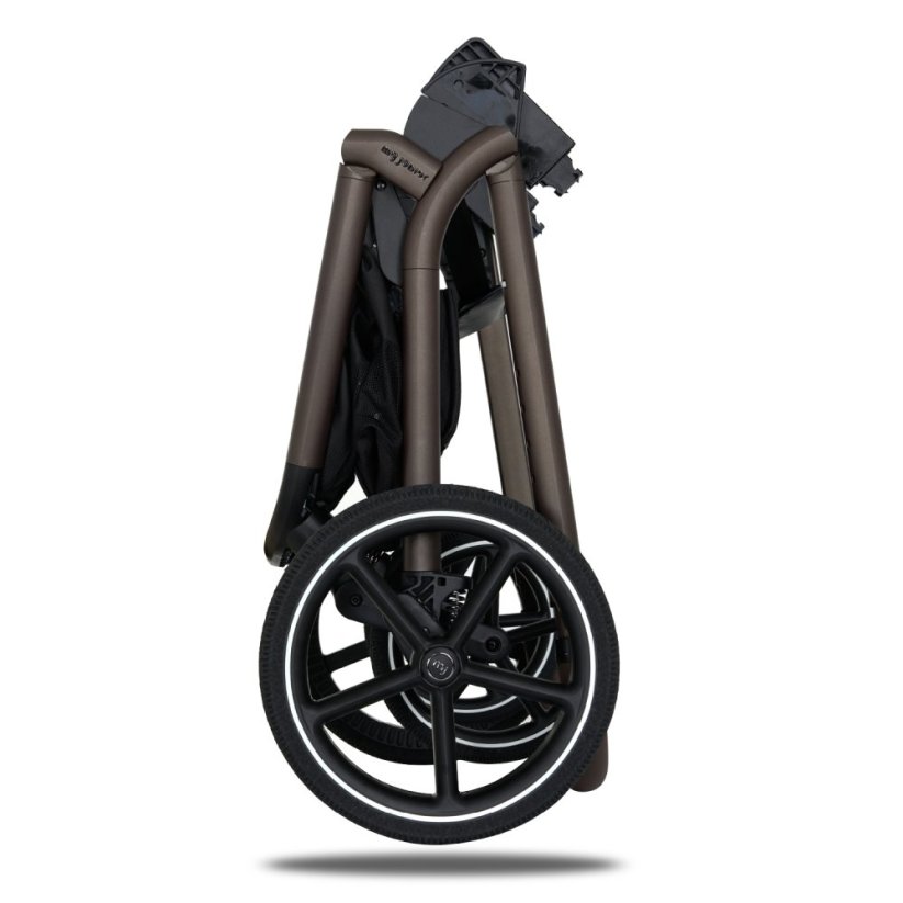 Kombinovaný kočárek My Junior MAVI - Barva: Béžová, Kola: Přední otočná kola (aretace), Druh kol: Gelová, Skladnost: Složení jednou rukou