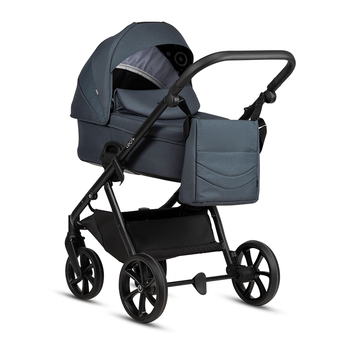 Kočárek Tutis Leo 3+ 2026 - Barva: Černá+zlatá, Kola: Přední otočná kola (aretace), Druh kol: Gelová