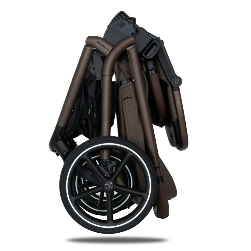 Kombinovaný kočárek My Junior MAVI - Barva: Béžová, Kola: Přední otočná kola (aretace), Druh kol: Gelová, Skladnost: Složení jednou rukou