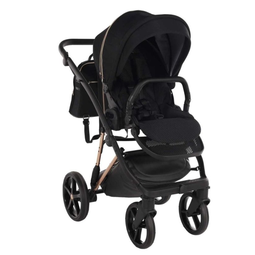 Kočárek Jasmine Camino - Barva: Šedá světlá, Kola: Přední otočná kola (aretace), Druh kol: Gelová