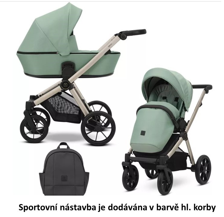 Kočárek Soft Brav 2v1/3v1 MIX barev - Barva: Černá, Kola: Přední otočná kola (aretace), Druh kol: Gelová