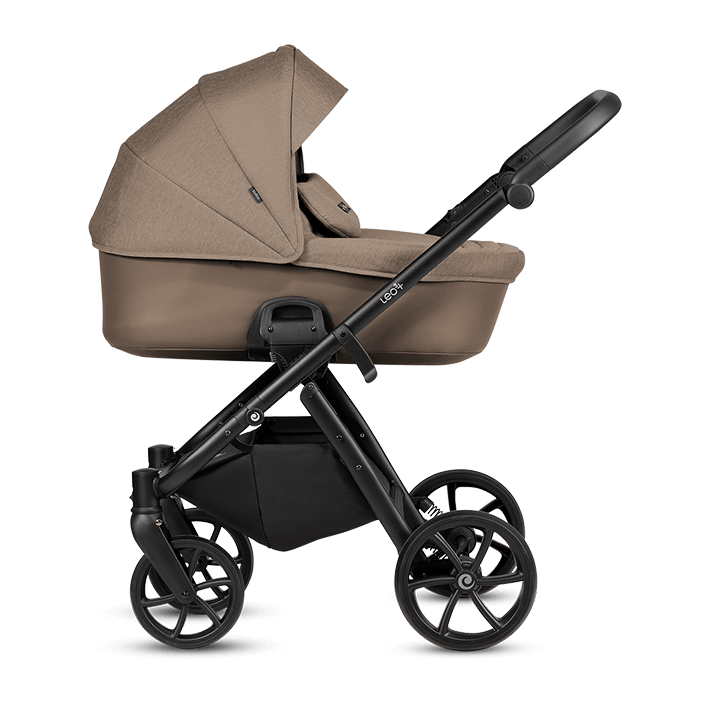 Kočárek Tutis Leo 3+ 2026 - Barva: Černá+zlatá, Kola: Přední otočná kola (aretace), Druh kol: Gelová