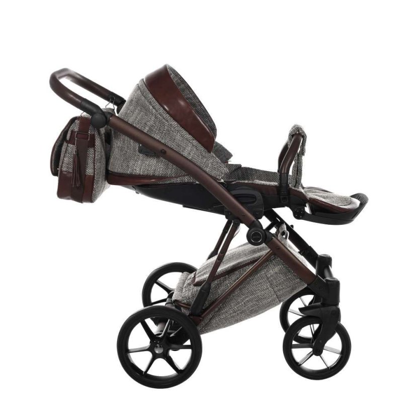 Kočárek Jasmine Camino Vintage Soft - Barva: Zlatá, Kola: Retro kola 14" 4x4, Druh kol: Nafukovací