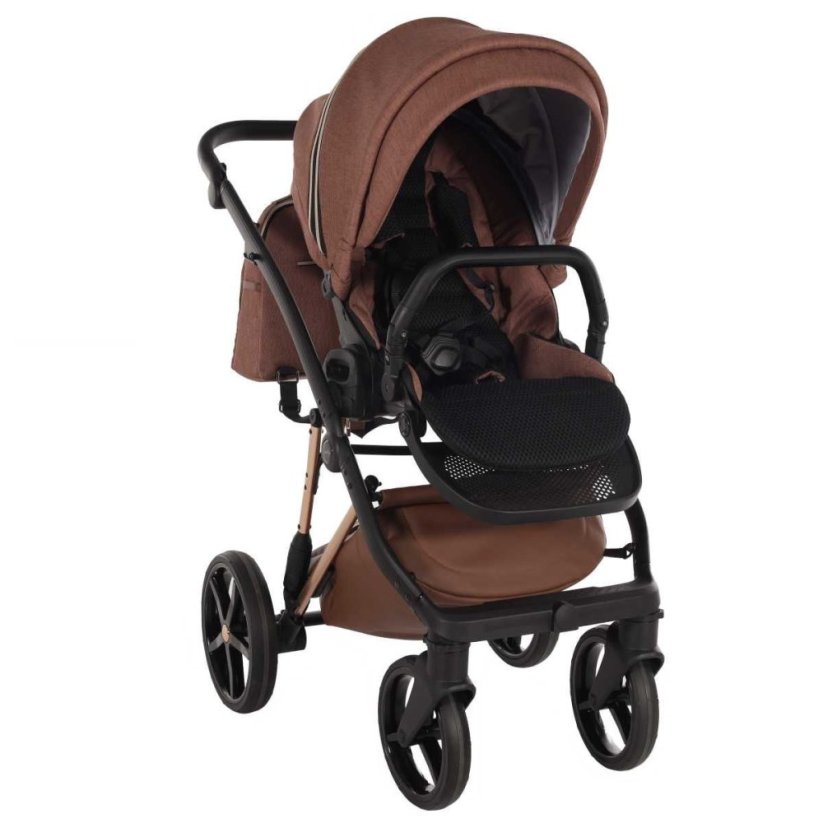 Kočárek Jasmine Camino - Barva: Šedá světlá, Kola: Přední otočná kola (aretace), Druh kol: Gelová