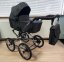 Houpací Kočárek Elegant V3 kombinovaný - Barva: Krémová, Kola: Retro kola 14" 4x4, Druh kol: Nafukovací