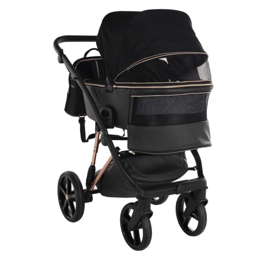 Kočárek Jasmine Camino - Barva: Šedá světlá, Kola: Přední otočná kola (aretace), Druh kol: Gelová