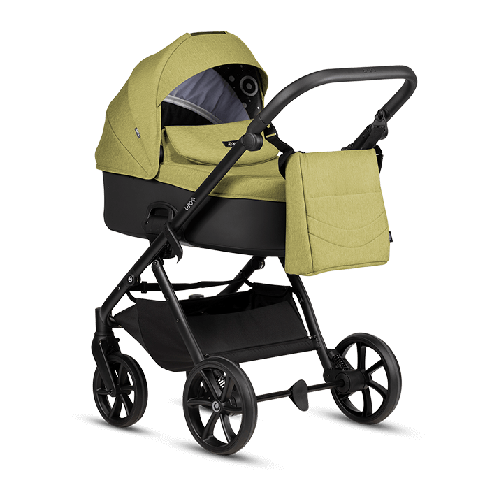 Kočárek Tutis Leo 3+ 2026 - Barva: Černá+zlatá, Kola: Přední otočná kola (aretace), Druh kol: Gelová