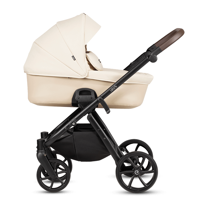 Kočárek Tutis Leo 3+ 2026 - Barva: Černá+zlatá, Kola: Přední otočná kola (aretace), Druh kol: Gelová