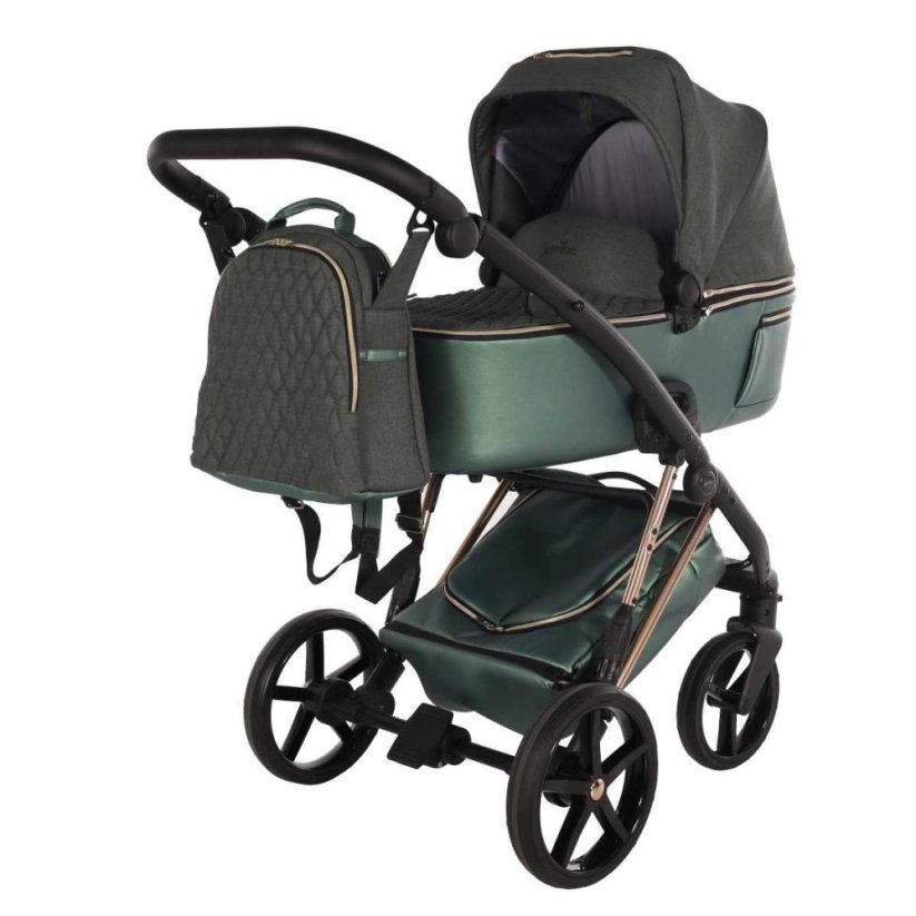 Kočárek Jasmine Camino - Barva: Šedá světlá, Kola: Přední otočná kola (aretace), Druh kol: Gelová