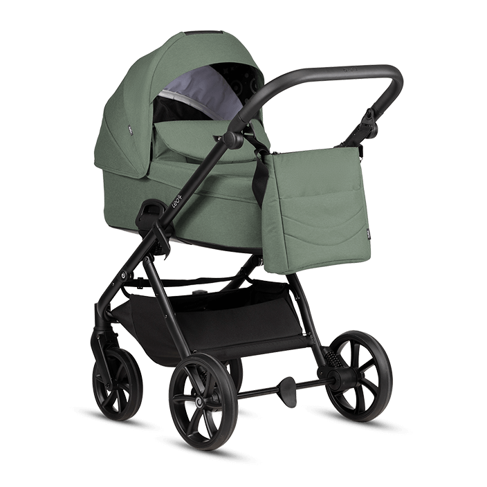 Kočárek Tutis Leo 3+ 2026 - Barva: Černá+zlatá, Kola: Přední otočná kola (aretace), Druh kol: Gelová