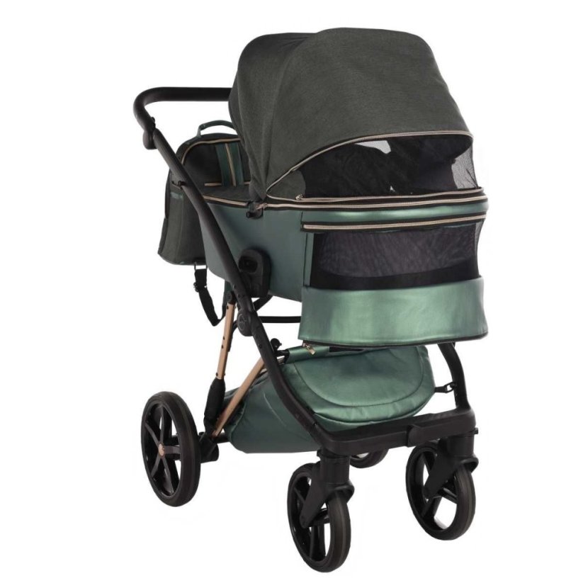 Kočárek Jasmine Camino - Barva: Šedá světlá, Kola: Přední otočná kola (aretace), Druh kol: Gelová