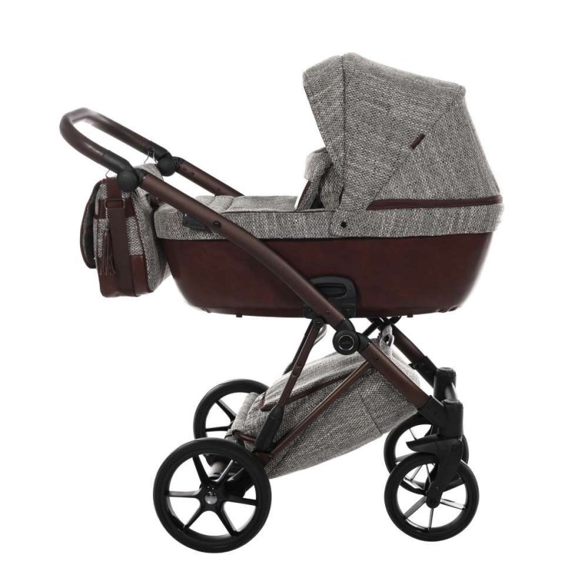 Kočárek Jasmine Camino Vintage Soft - Barva: Zlatá, Kola: Retro kola 14" 4x4, Druh kol: Nafukovací