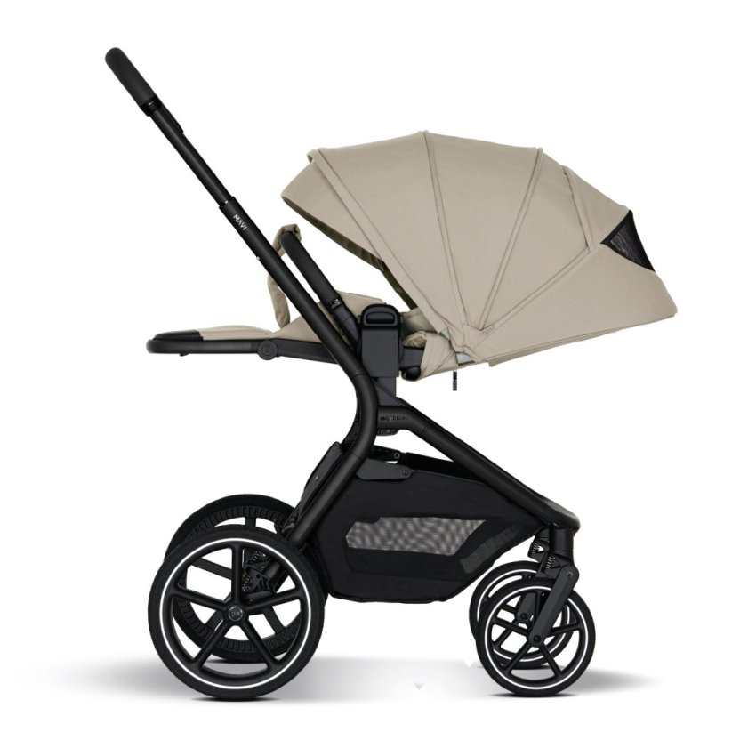 Kombinovaný kočárek My Junior MAVI - Barva: Béžová, Kola: Přední otočná kola (aretace), Druh kol: Gelová, Skladnost: Složení jednou rukou