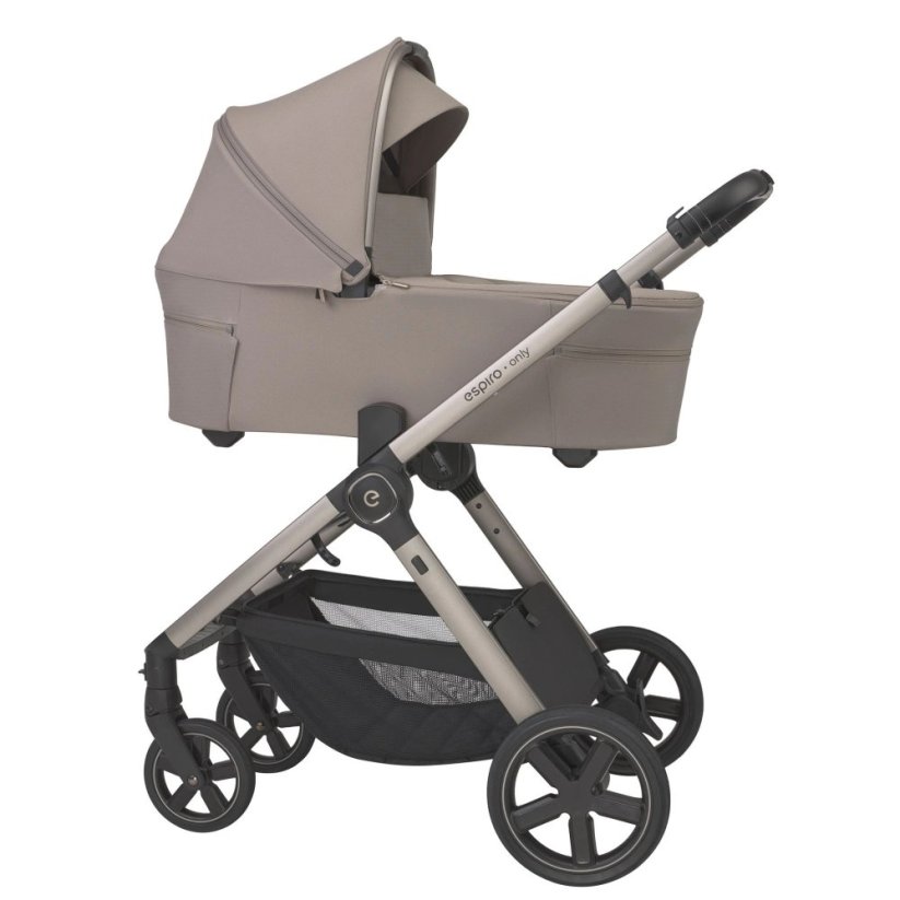 Kočárek Espiro Only 2026 NEW - Barva: Hnědá, Kola: Přední otočná kola (aretace), Druh kol: Gelová