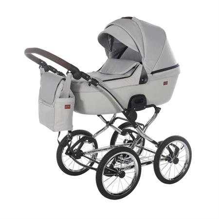 Dětský kočárek dvojkombinace Jasmine Daisy Classic - Barva: Béžová, Kola: Retro kola 14" 4x4, Druh kol: Nafukovací
