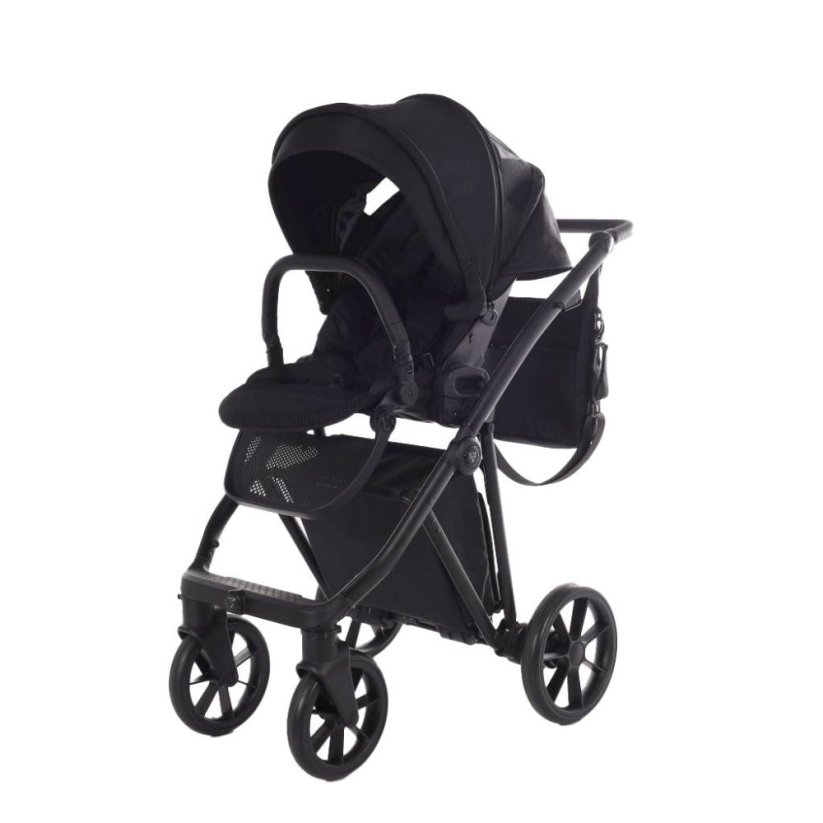 Kombinovaný kočárek ART 2026 dvojkombinace - Barva: Šedá světlá, Kola: Přední otočná kola (aretace), Druh kol: Gelová