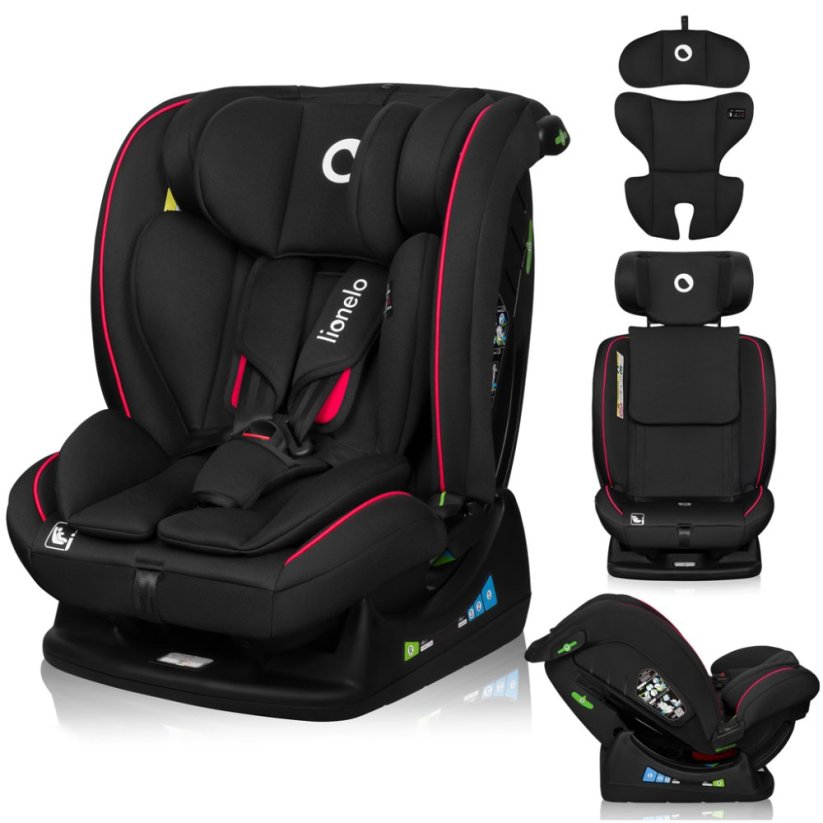Autosedačka I-SIZE 40-150cm připevnění pásem - Barva: Černá