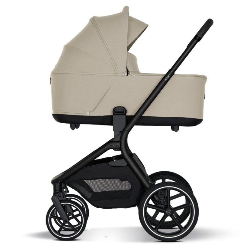 Kombinovaný kočárek My Junior MAVI - Barva: Béžová, Kola: Přední otočná kola (aretace), Druh kol: Gelová, Skladnost: Složení jednou rukou