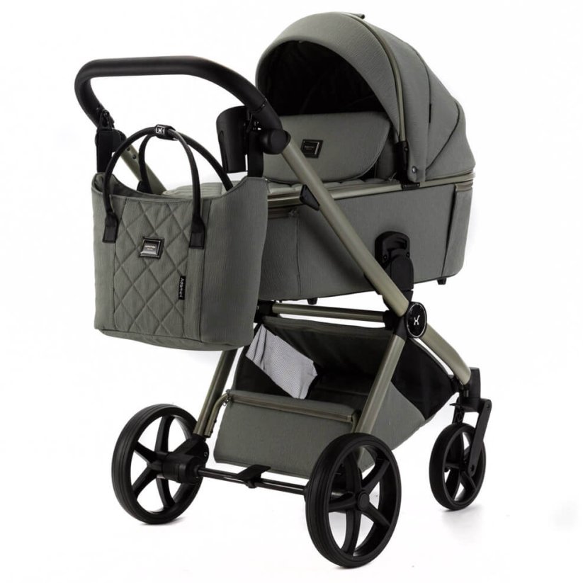 Kočárek Beli Ela Premium MIX BAREV - Barva: Zelená, Kola: Přední otočná kola (aretace), Druh kol: Gelová