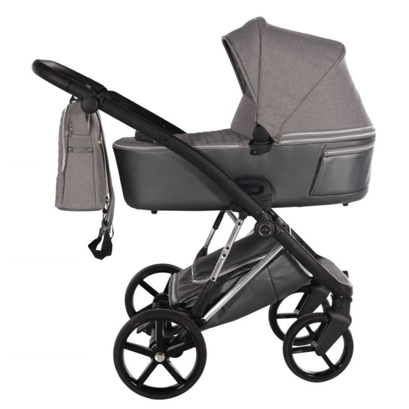 Kočárek Jasmine Camino - Barva: Šedá světlá, Kola: Přední otočná kola (aretace), Druh kol: Gelová