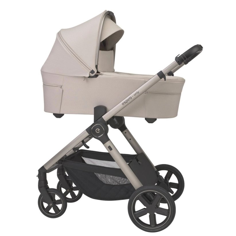 Kočárek Espiro Only 2026 NEW - Barva: Hnědá, Kola: Přední otočná kola (aretace), Druh kol: Gelová