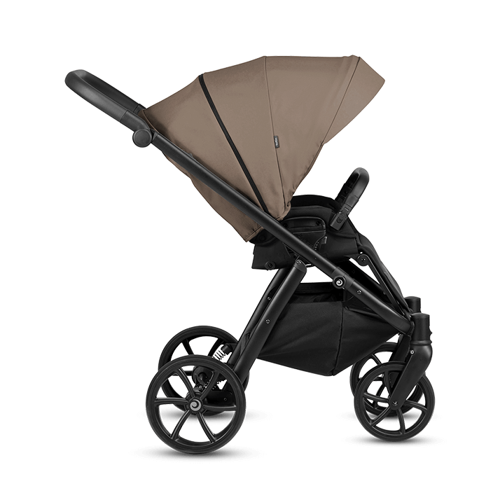 Kočárek Tutis Leo 3+ 2026 - Barva: Černá+zlatá, Kola: Přední otočná kola (aretace), Druh kol: Gelová