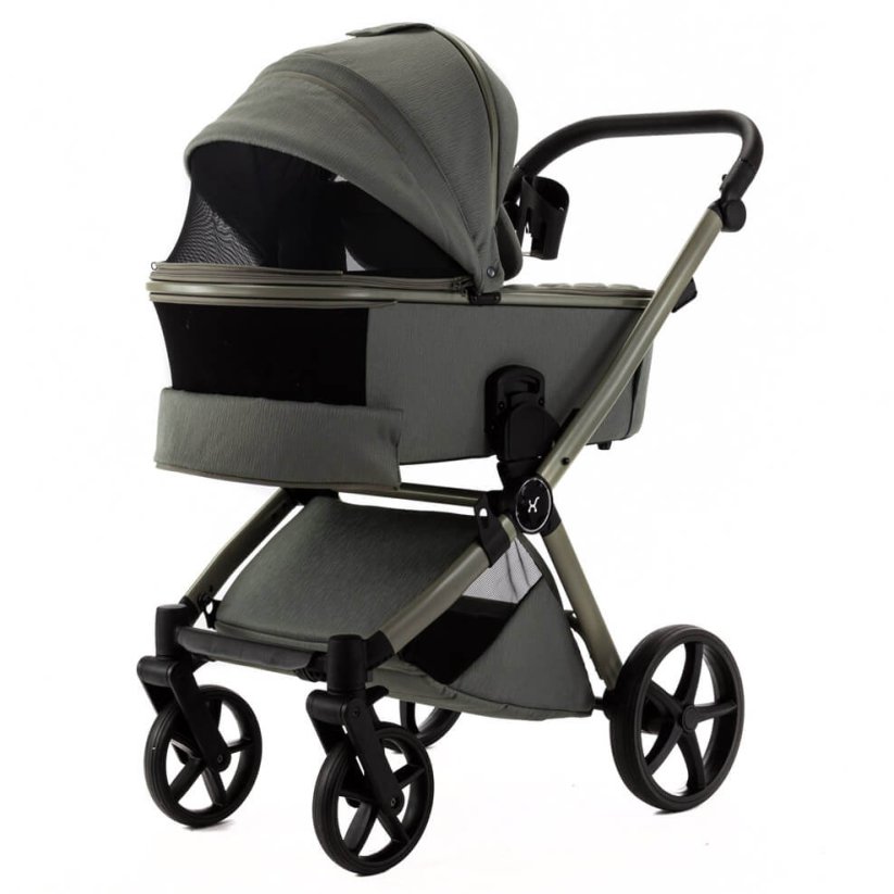 Kočárek Beli Ela Premium MIX BAREV - Barva: Zelená, Kola: Přední otočná kola (aretace), Druh kol: Gelová